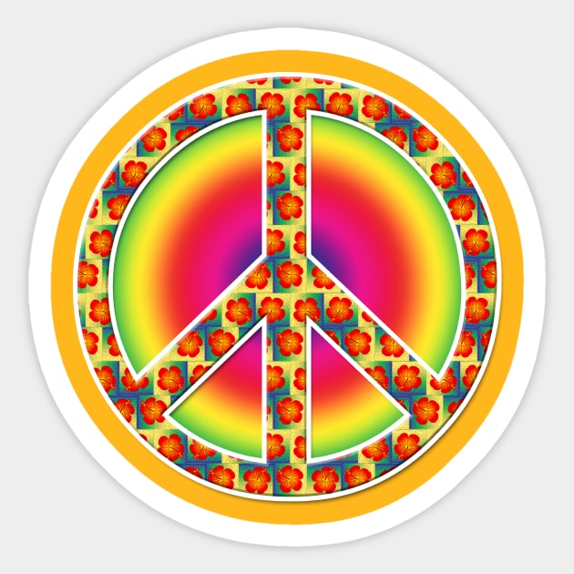 Floral Peace symbol Sticker by Gaspar Avila